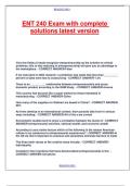 ENT 240 Exam with complete solutions latest version&period;