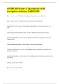 ANTR 350 Exam 1 Questions with complete solution 2025&sol;2026