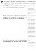 NCLEX Style Exam Latest 2025 &sol; Score 100&percnt; &sol; New Version &sol; Nursing Test Bank & Study Guide