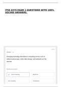 ITSS 4370 EXAM 1 QUESTIONS WITH 100&percnt; SOLVED ANSWERS&period;