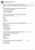 Orthopedic Practice Exam &sol; Score 100&percnt; &sol; 2025 Update &sol; Nursing & Medical Test Bank Study Guide