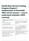Florida Basic Recruit Training Program-Chapter 5 Fundamentals of Patrolwith 100- correct answers