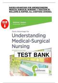 Understanding Medical Surgical Nursing &ndash; Davis Advantage &lpar;7th Edition&rpar; by Williams and Hopper &vert; Test Bank with Correct Answers