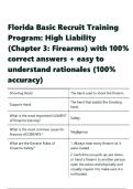 Florida Basic Recruit Training Program High Liability &lpar;Chapter 3 Firearms&rpar; with 100- correct answers 