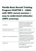 Florida Basic Recruit Training Program CHAPTER 3 - LEGAL with 100- correct answers 