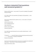 Goshorn Industrial Final questions well answered graded A&plus;