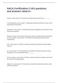 SACA Certification C-101 questions and answers rated A&plus;