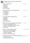 Orthopedic Practice Questions &ndash; Multiple Choice &sol; Score 100&percnt; &sol; 2025 Update &sol; Nursing & Medical Exam Test Bank