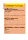 CISR ELEMENTS OF RISK MANAGEMENT 2024 &ndash;  QUESTIONS AND VERIFIED ACCURATE ANSWERS &vert;&vert;  100&percnt; GUARANTEED PASS <RECENT VERSION> 