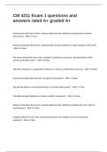 CM 4211 Exam 1 questions and answers rated A&plus; graded A&plus;
