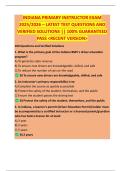 INDIANA PRIMARY INSTRUCTOR EXAM  2025&sol;2026 &ndash; LATEST TEST QUESTIONS AND  VERIFIED SOLUTIONS &vert;&vert; 100&percnt; GUARANTEED  PASS <RECENT VERSION>