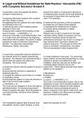 6&colon; Legal and Ethical Guidelines for Safe Practice - Varcarolis &lpar;7th&rpar; with Complete Solutions Graded A