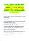 Athletic Body in Balance Course Overview and Exam Guide FINAL EXAM PREP 2025&sol;2026 ACCURATE QUESTIONS WITH CORRECT DETAILED ANSWERS &vert;&vert; 100&percnt; GUARANTEED PASS <LATEST VERSION>