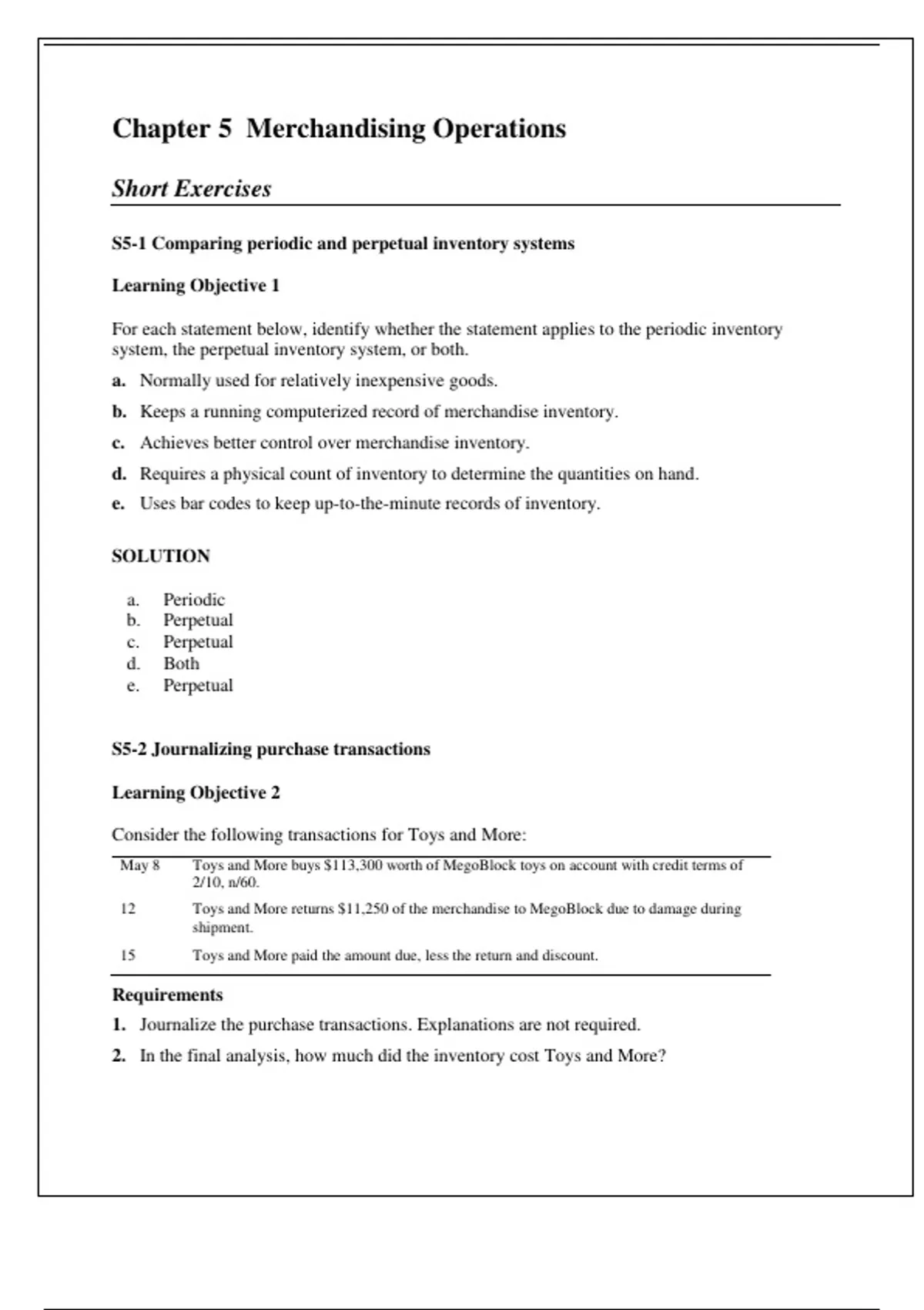 Chapter 5 – Merchandising Operations Study Guide & Questions (2025 ...