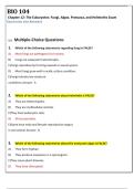 BIO 104 Chapter 12 &ndash; The Eukaryotes&colon; Fungi&comma; Algae&comma; Protozoa&comma; and Helminths Exam Questions & Answers &lpar;2025&rpar;