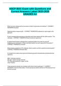 ASCP BOC Exam with Questions and Correct Answers Latest 2025-2026 GRADED A&plus;&period;