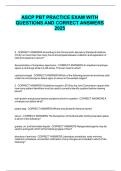 ASCP PBT PRACTICE EXAM WITH QUESTIONS AND CORRECT ANSWERS 2025&period;