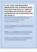 FL DCF CHILD CARE BEHAVIORAL OBSERVATION AND SCREENING &lpar;BOSR&rpar; 2025&sol;2026 EXAM WITH ALL COMPLETE QUESTIONS AND DETAILED ANSWERS &lpar;ERABORATED&rpar; FOR GUARANTEED PASS T0P-RATED A&plus;&period;