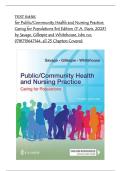 Test Bank for Public&sol;Community Health and Nursing Practice&semi; Caring for Populations 3rd Edition &lpar;F&period;A&period; Davis&comma; 2023&rpar; by Savage&comma; Gillespie and Whitehouse&comma; Isbn no&semi; 9781719647144&comma; all 25 Chapters Covered