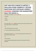 CSET MULTIPLE SUBJECTS SUBTEST 3 2025&sol;2026 EXAM CURRENTLY TESTING QUESTIONS WITH DETAILED CORRECT ANSWERS &lpar;VERIFIED&rpar; FOR GUARANTEED PASS TOP-RATED A&plus;&period;