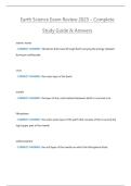 Earth Science Exam Review 2025 | Complete Study Guide & Verified Answers for A+