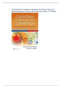 Test Bank for Canadian Community as Partner Theory & Multidisciplinary Practice 5th edition By Ardene R&period; Vollman&vert; 978-1975141370&vert; All Chapters&vert; LATEST &vert;2025