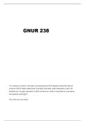 GNUR 238 EXAM 2 STUDY GUIDE QUESTIONS AND VERIFIED ANSWERS