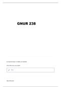 GNUR 238 TERMINOLOGY SHEET 1 QUESTIONS AND VERIFIED ANSWERS