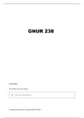 GNUR 238 FINAL EXAM QUESTIONS AND VERIFIED ANSWERS
