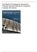 Test Bank for Engineering Economics Financial Decision Making for Engineers Canadian 6th edition by Niall M&period; Fraser&vert; All chapters&vert; LATEST &vert;2025