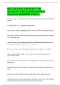 BIO-100 Exam 5 Practice Test Questions with Guaranteed Pass Solutions 20252026 Edition&period;