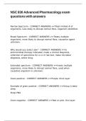 NSC 830 Advanced Pharmacology exam questions with answers