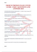 NR228 NUTRITION EXAM 2 STUDY GUIDE - PART 1 QUESTIONS AND ANSWERS 2025