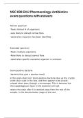 NSC 830 EKU Pharmacology-Antibiotics exam questions with answers&comma;