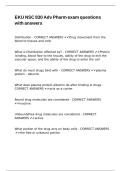 EKU NSC 830 Adv Pharm exam questions with answers