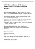 WGU Master-s Course C706 - Secure Software Design exam questions with answers