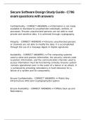 Secure Software Design Study Guide - C706 exam questions with answers&period;