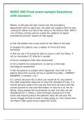 NURS 306 Final exam sample Questions with answers&comma;