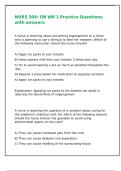 NURS 306 OB WK 1 Practice Questions with answers