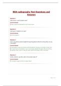 BDA radiography Test Questions and Answers