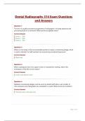 Dental Radiography 314 Exam Questions and Answers&period;