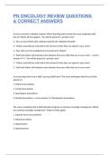 PN ONCOLOGY REVIEW QUESTIONS & CORRECT ANSWERS
