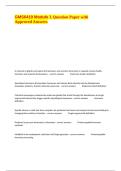 GMS6419 Module 1 Question Paper with Approved Answers&period;