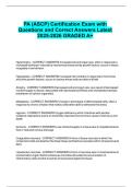 PA &lpar;ASCP&rpar; Certification Exam with Questions and Correct Answers Latest 2025-2026 GRADED A&plus;&period;