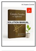Solution Manual for Complex Variables and Applications &lpar;9th Edition&rpar; by James Ward Brown and Ruel V&period; Churchill