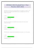 WVSSAC 2024 Football Part 1 Test Practice 2025-2026