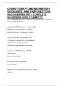 CHEMOTHERAPY AND BIOTHERAPY GUIDELINES - ONS 942P QUESTIONS AND ANSWERS WITH COMPLETE SOLUTIONS 100&percnt; CORRECT&excl;&excl;&excl;