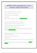WVSSAC 2021 Baseball Part 1 Test Practice 2025-2026 Guide