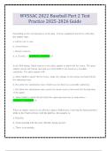 WVSSAC 2022 Baseball Part 2 Test Practice 2025-2026 Guide