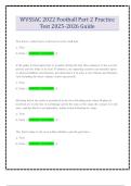 WVSSAC 2022 Football Part 2 Practice Test 2025-2026 Guide